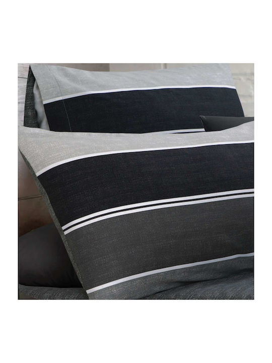 Espree Sheet Sets King Size with Elastic 180x200+35cm. Grego Grey 4pcs
