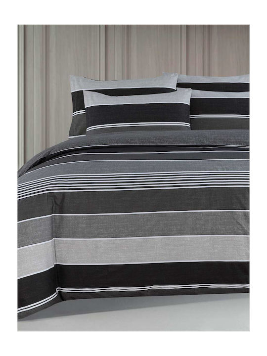 Espree Sheet Sets King Size with Elastic 180x200+35cm. Grego Grey 4pcs