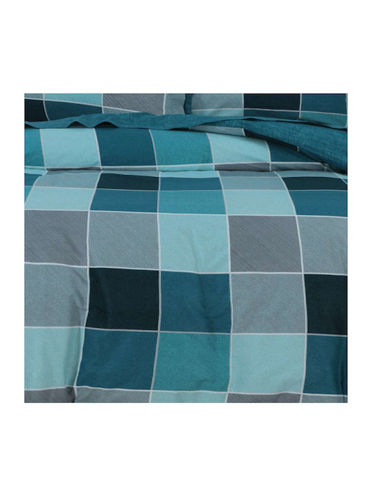 Espree Duvet Cover Set Cotton Queen with 2 Pillowcases 230x240 Naty Blue