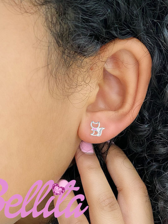 Cercei Hipoalergenici Studs Cu Pietre Din Argint