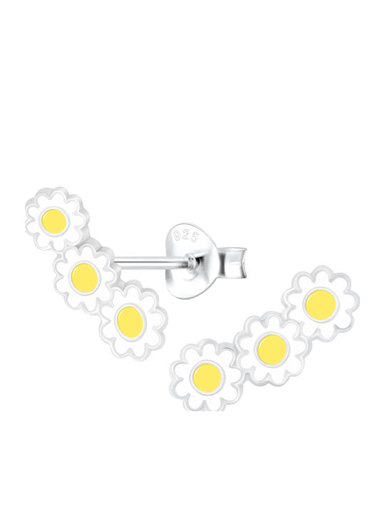 Cercei Fetite Studs Flori Din Argint