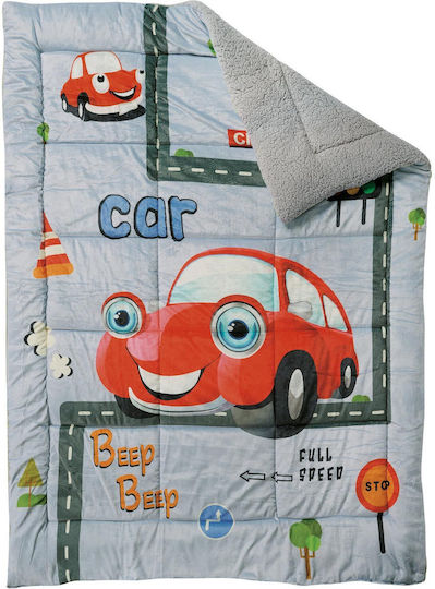 Das Home Детско завиване Единично с Холофайбърно пълнеж Grey, Red 160x220cm Das Home Детско завиване Единично с Холофайбърно пълнеж Grey, Red 160x220cm