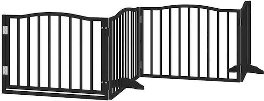Vidaxl Hundegitter Trennwand Faltbar 6 Paneele 480cm Pappelholz Schwarz