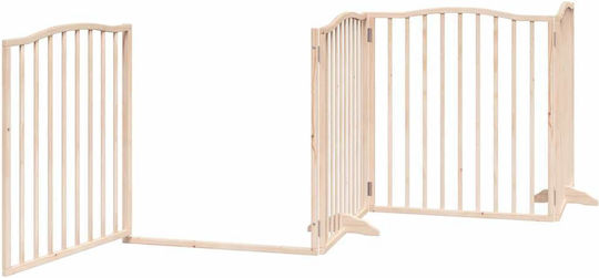 Vidaxl Hundegitter faltbar 10 Paneele 800cm Pappelholz Braun