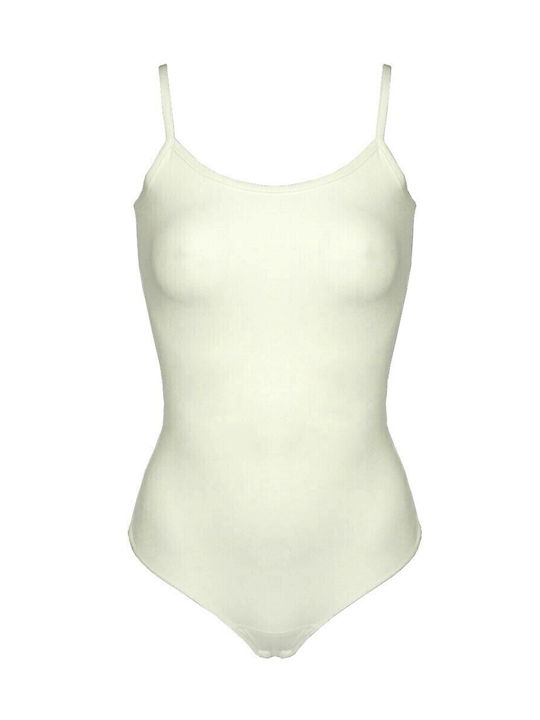 Helios Lingerie Spaghetti Strap Bodysuit Ivory Coast