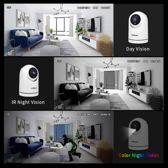 Sricam SH042 IP Κάμερα Παρακολούθησης Wi-Fi Full HD 1080p με Αμφίδρομη Επικοινωνία και Φακό 4mm