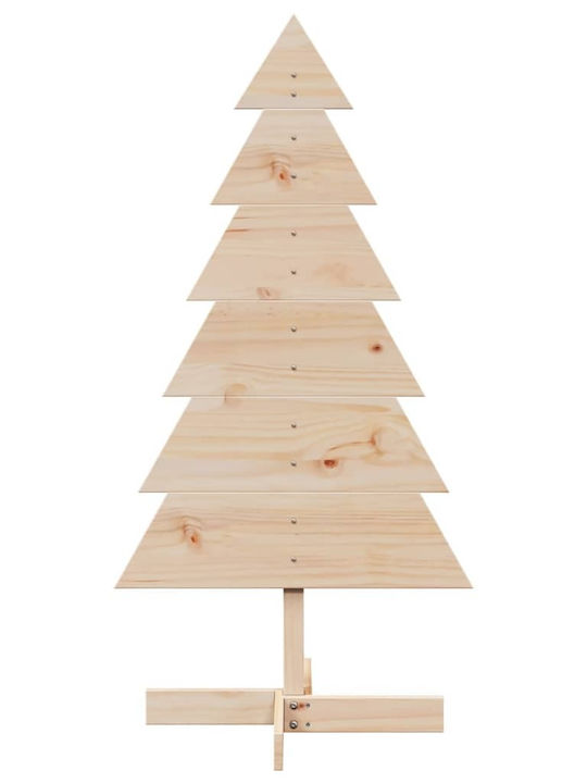 Vidaxl Christmas Tree Wooden Decoration 120 cm Solid Pine