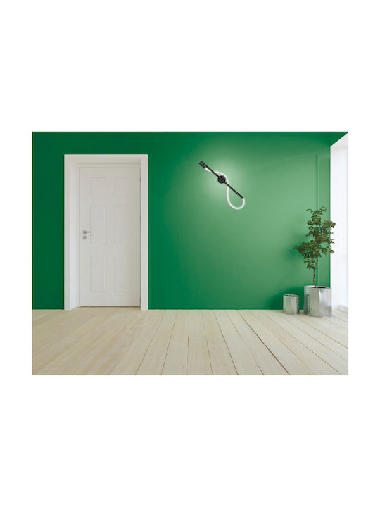 Active Jet Lamp Wall with Integrated LED and Natural White Light Black 90x25cm