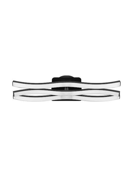 Active Jet Lamp Wall with Integrated LED and Warm White Light Black 39.8cm