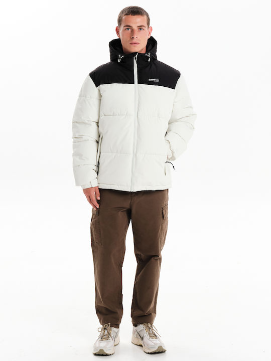 Winter Jacket Puffer Waterproof and Windproof White
