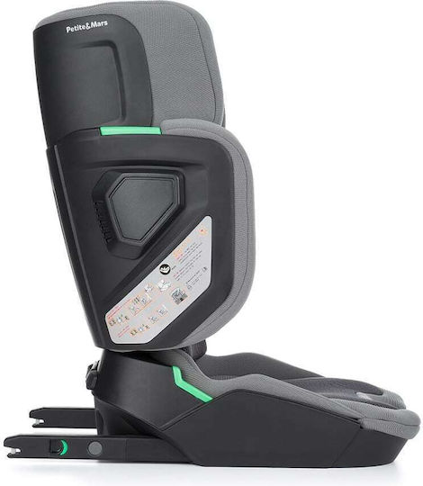 Petite & Mars Flex Pro Scaun Auto Copii i-Size Cu ISOfix Gri 15-36 Kg