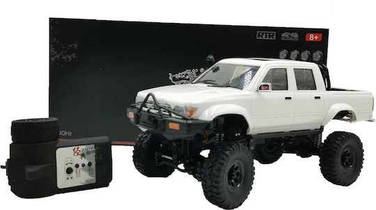 Wpl C64-1 RC Car Toyota Hilux Four-Wheel Drive Lifted 1/14 2.4g 4WD RTR Proportional Control White