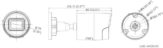 Hikvision DS-2CD2086G2-IU (C) IP Cameră de Supraveghere 4K Rezistentă la apă cu Microfon și Lentilă 2.8mm
