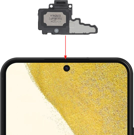 Clappio Interner Lautsprecher Samsung Galaxy S22 Ersatz-Ohrhörer Schwarz