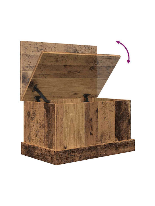 vidaXL Box Coffee with Lid Wooden Brown 30x28x50cm