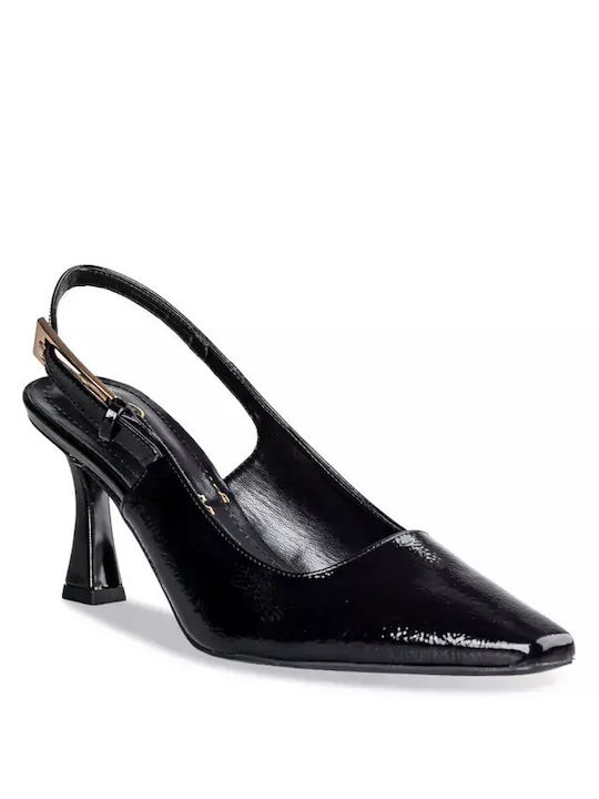 Envie Shoes Synthetic Leather Black Heels