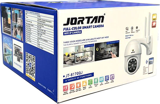Jortan JT-8170QJ IP Κάμερα Παρακολούθησης Wi-Fi Full HD 1080p Αδιάβροχη με Αμφίδρομη Επικοινωνία και Φακό 3.6mm