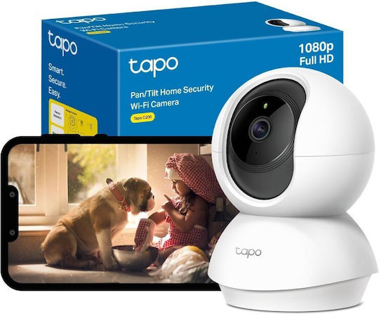 TP-LINK Tapo C200 v3.20 IP Surveillance Camera Wi-Fi Full HD 1080p with Two-Way Communication and Lens 4mm