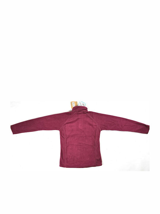 Women's Cardigan with Zipper Red