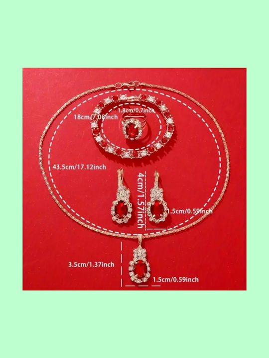 Stainless Steel Jewelry Wristwatch Set