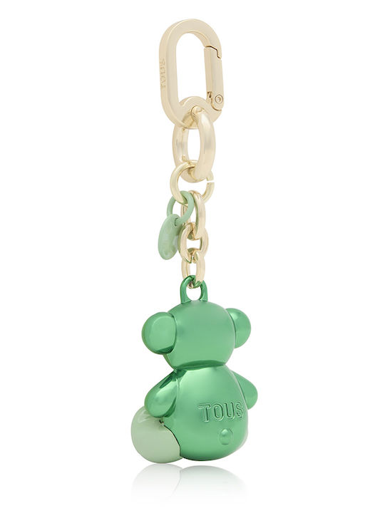 Tous Keychain Bear Metallic Green