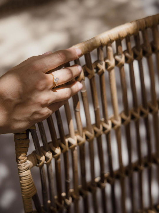 Themelidis Jewels Γυναικείο Δαχτυλίδι με Ζιργκόν από Χρυσό 14Κ