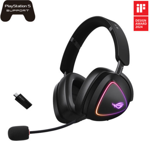 Asus ROG Delta II Fără fir Peste ureche Gaming Headset cu conexiune Bluetooth / USB Negru