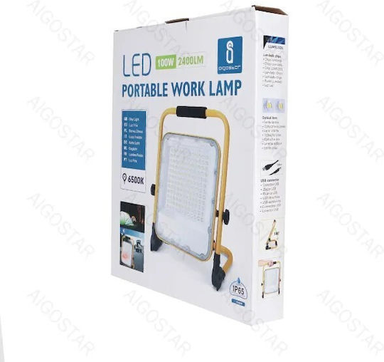 Aigostar Προβολέας Εργασίας Επαναφορτιζόμενος LED IP65 με Φωτεινότητα έως 2400lm