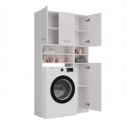 Topeshop Marpol Cabinet de baie Mobilier pentru baie L96xA30xÎ183cm Alb