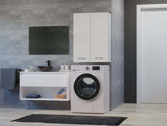 Topeshop Pola Badezimmerschrank B64xT30xH90cm Weiß