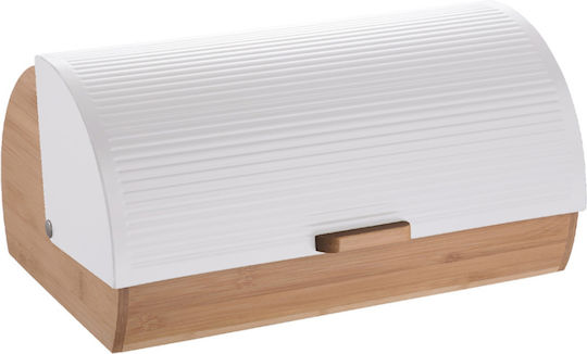 Elitehoff Brotkasten aus Bambus Weiß 39x28.5cm