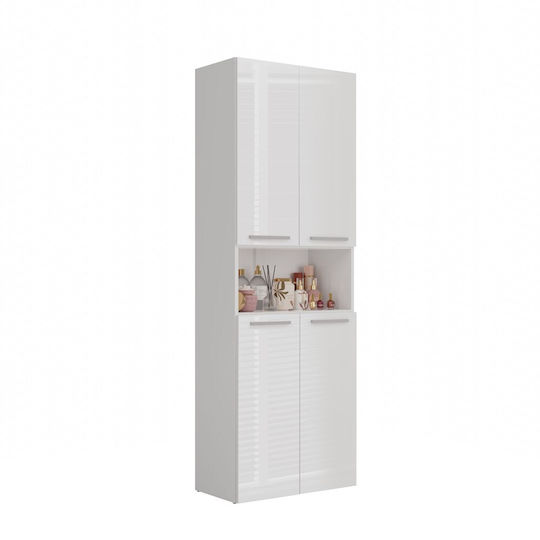 Topeshop Nel 1k Dk Dulap Coloană Pentru Baie Pardoseală L60xA30xÎ174cm Albă