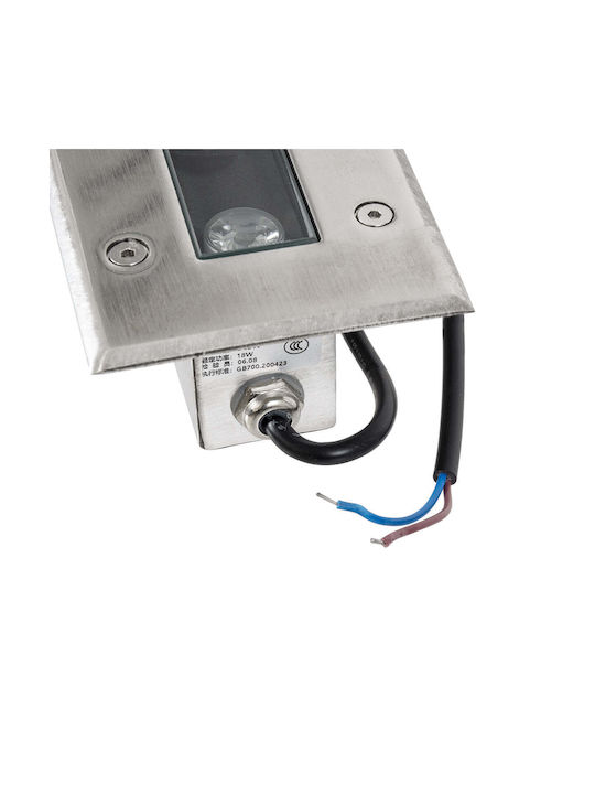 GloboStar Mina Outdoor Floor Lamp LED Wall Washer 18W with Warm White Light IP68 Gray