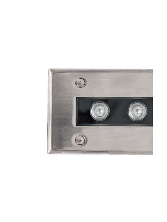 GloboStar Mina Outdoor Floor Lamp LED Wall Washer 18W with Warm White Light IP68 Gray