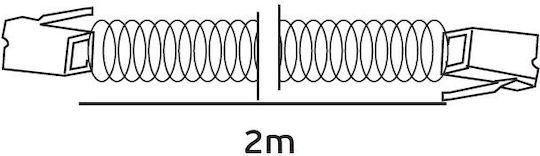 VK Lighting Spirale Telefonkabel RJ10 4P4C 2m Weiß (16081-015639)