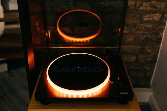 Lenco Plug 'n Play LS-50LED LS-50LEDBlack Грамофон с Предусилвател и Вградени говорители Черен