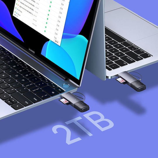 Baseus Lite Series Card Reader USB 3.0 Type-C για SD Γκρι