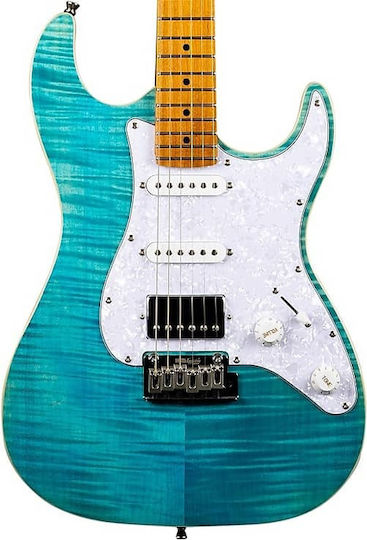 Jet Guitars Jet Ηλεκτρική Κιθάρα ST Style με HSS Διάταξη Μαγνητών Μπλε με Θήκη
