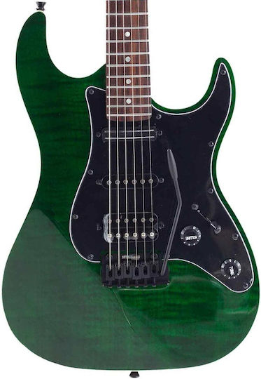 Jet Guitars Jet Js-450 Ηλεκτρική Κιθάρα ST Style με HSS Διάταξη Μαγνητών Πράσινη με Θήκη