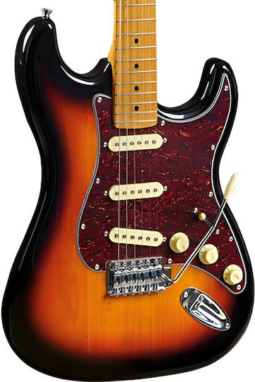 Eko Electric Guitar Stratocaster with S Pickup Configuration Brown