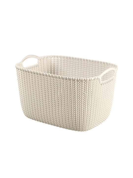Curver Knit Καλάθι Αποθήκευσης Πλαστικό Μπεζ 18lt