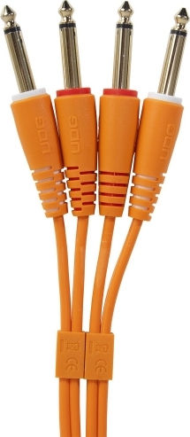 UDG Кабел 2x 6,3 мм мъжки - 2x 6,3 мм мъжки 1.5м Оранжев (U97002OR)