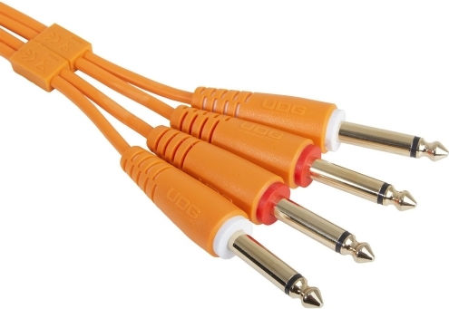 UDG Кабел 2x 6,3 мм мъжки - 2x 6,3 мм мъжки 1.5м Оранжев (U97002OR)