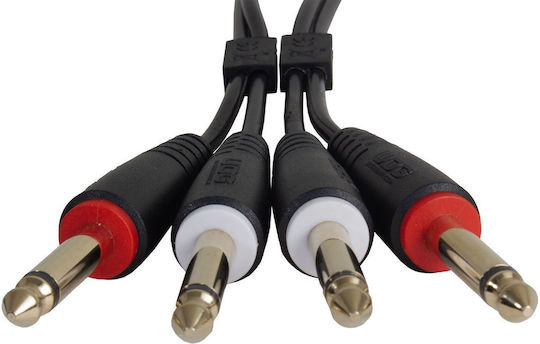 UDG Cable 2 x 6.3mm male - 2x 6.3mm male 1m (U97002BL)