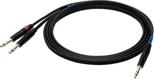 Sound Station Quality (SSQ) JSJM2 Cable 6.3mm male - 2x 6.3mm male 2m (SS-1453)