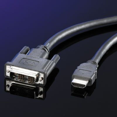 Roline Kabel DVI-D-Stecker - HDMI-Stecker 2m Schwarz (11.04.5522)