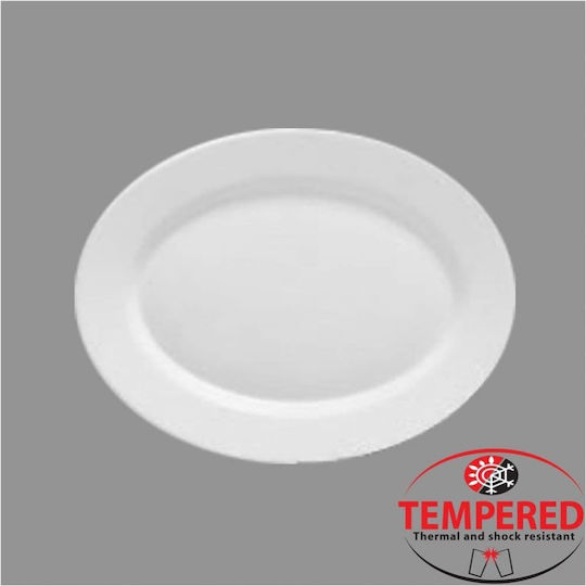 Bormioli Rocco Πιατέλα Tempered Οβάλ 36cm Πιατέλα Σερβιρίσματος Οβάλ Κεραμική Λευκή 36x27εκ. 6τμχ Bormioli Rocco Πιατέλα Tempered Οβάλ 36cm Πιατέλα Σερβιρίσματος Οβάλ Κεραμική Λευκή 36x27εκ. 6τμχ