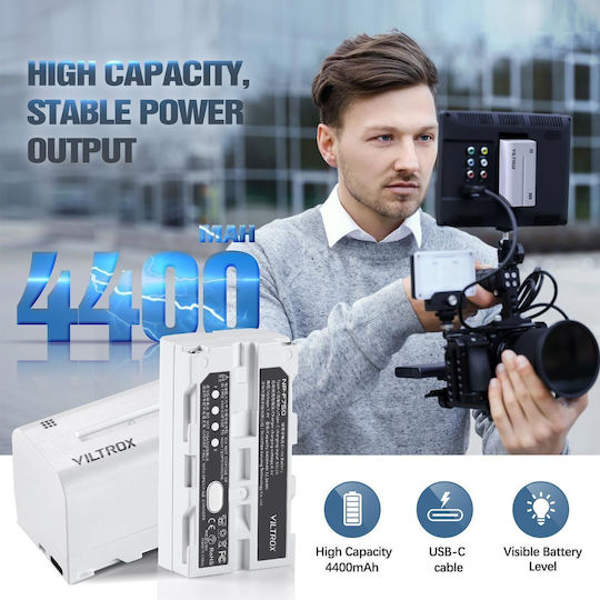 Viltrox Μπαταρία Φωτογραφικής Μηχανής Np-f750 14531 4400mAh Συμβατή με Sony