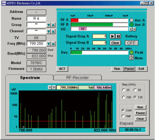 Mipro DVU PC Software Receptor Microfon