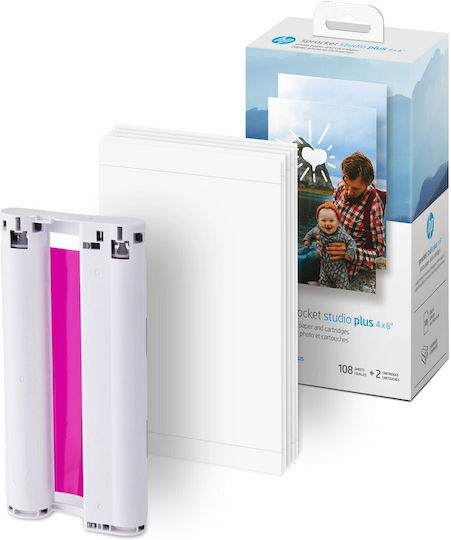 HP Sprocket Photo Paper A6 (10x15) for Printers Inkjet 108 Sheets